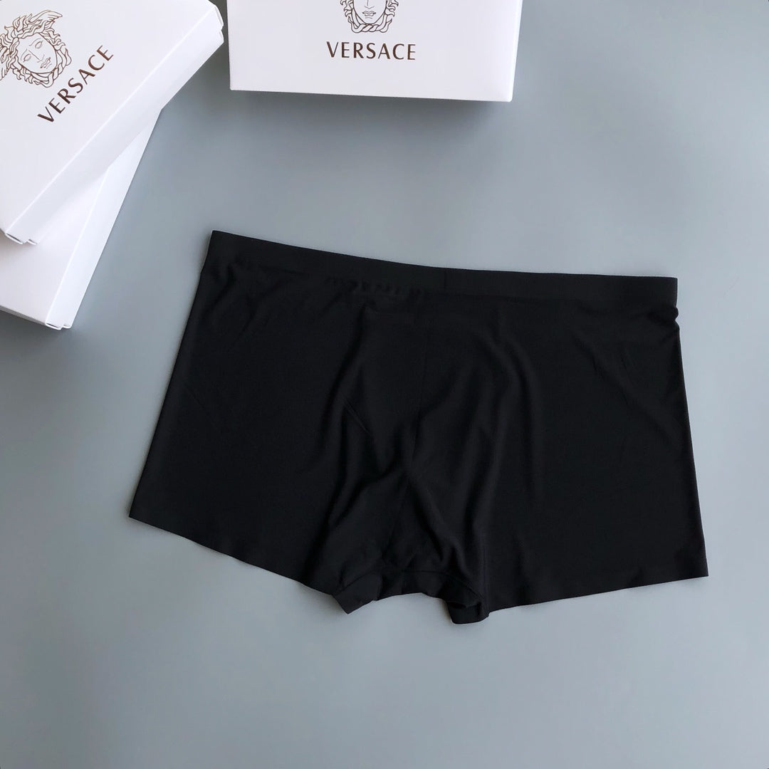 Versace White Blue Black Large Round Motif Boxer Briefs, image 8