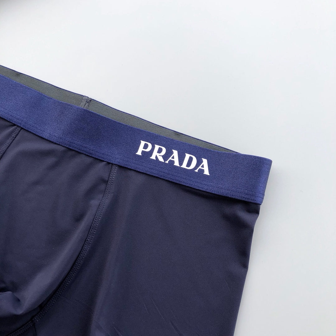 Prada Light Blue Brown Grey Broad Waist Boxer Briefs, image 9