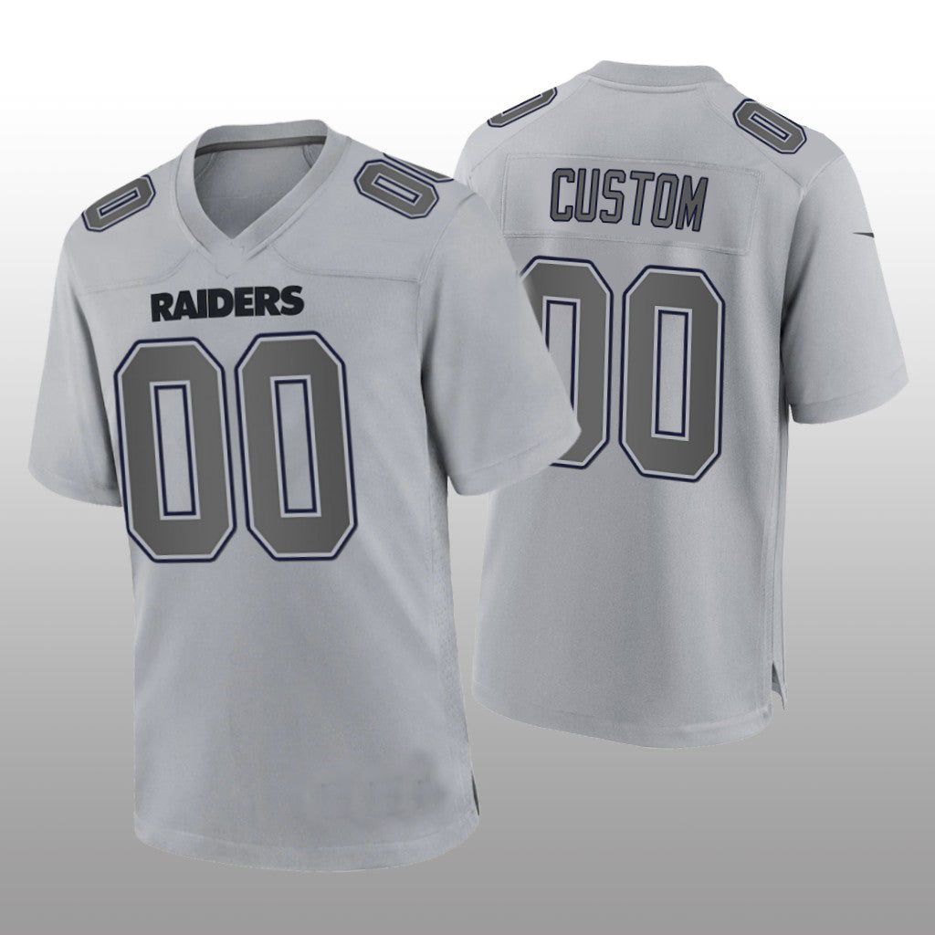Custom1 Las Vegas Raiders Gray Atmosphere Game Jerseys Stitched American Football Jerseys