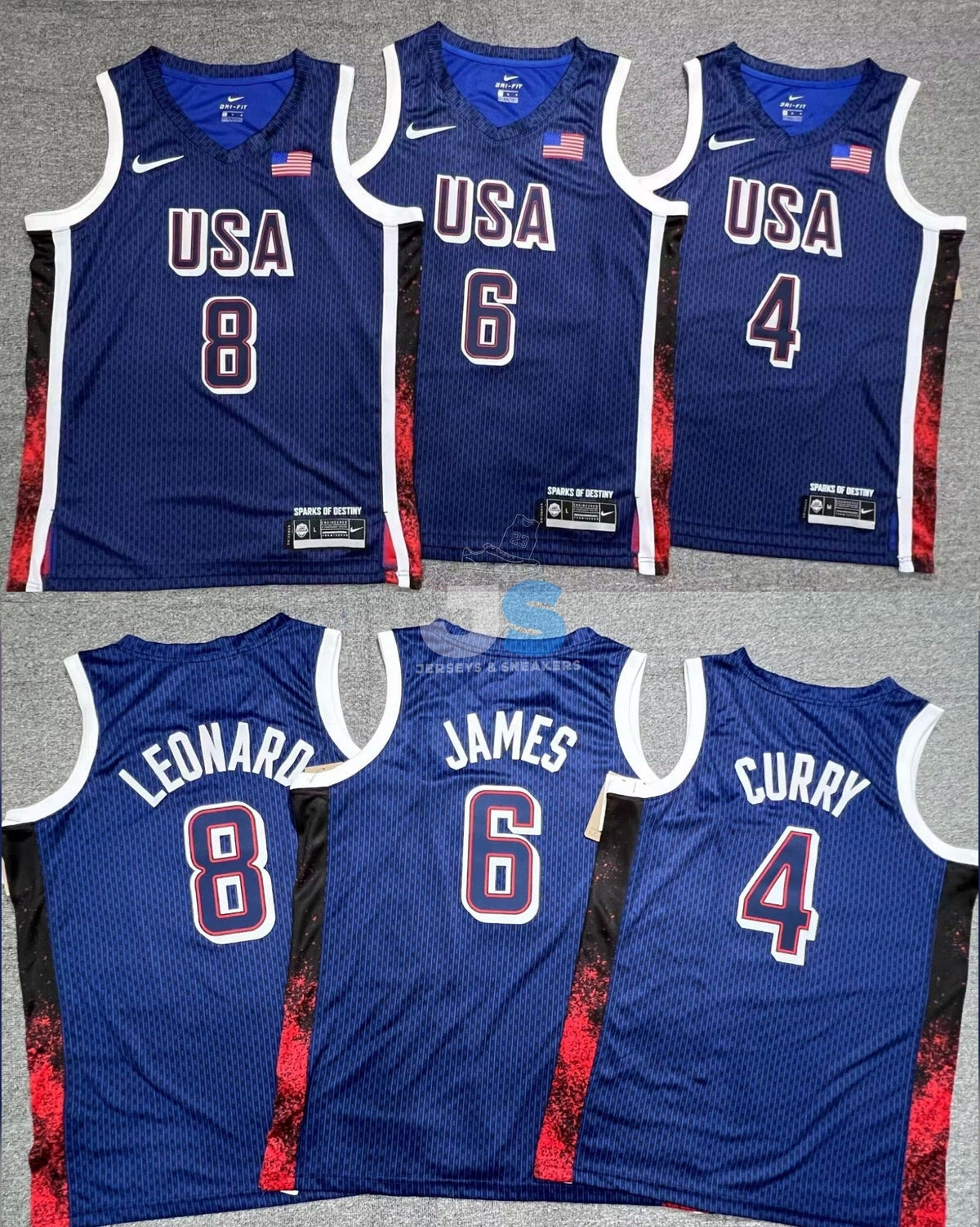 Kevin Durant #7 Team USA 2024 Paris Olympics Navy Home Swingman Jersey – Nike Sparks of Destiny
