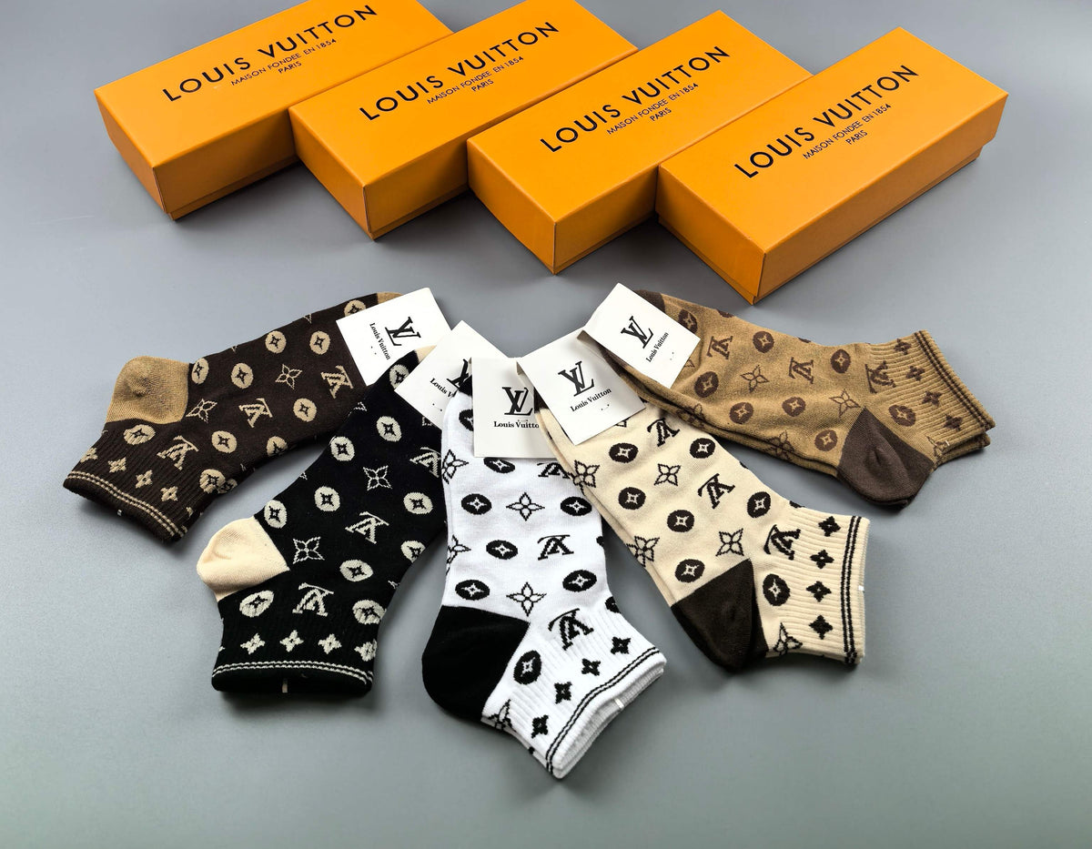Louis Vuitton Earthy Allover Flowers Crew Socks, image 6