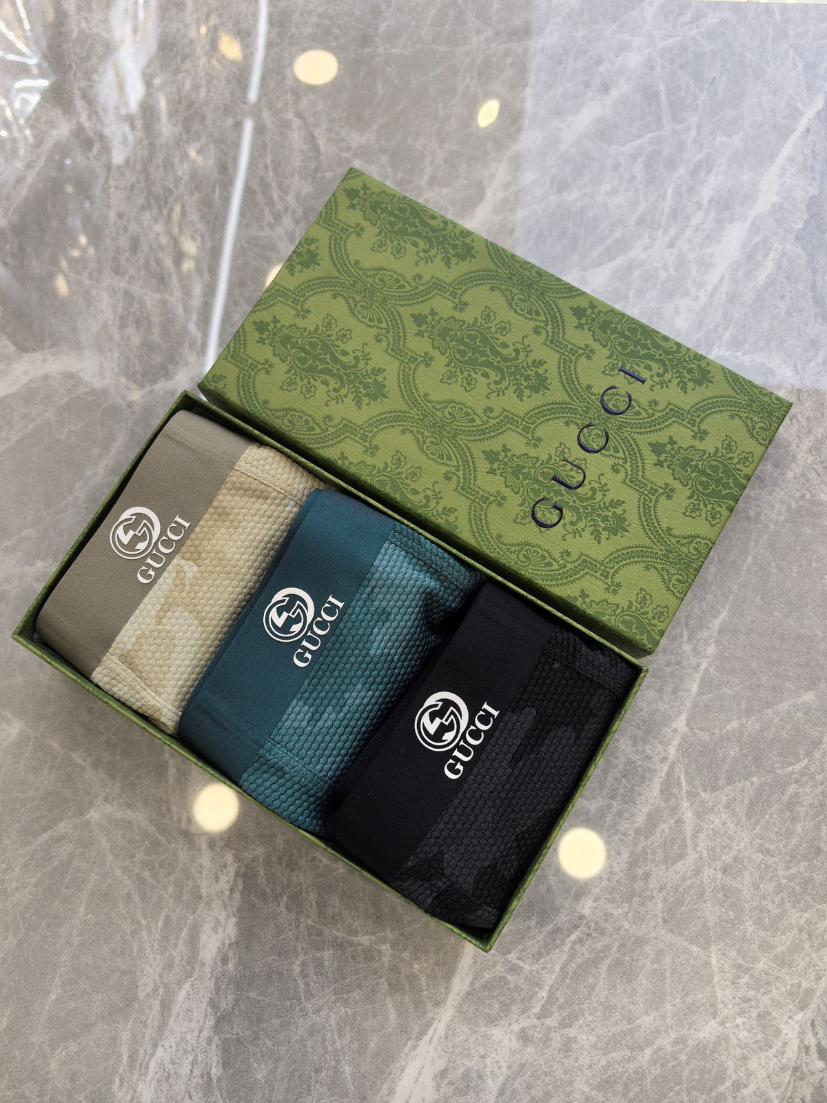 Gucci Beige Camouflage Tonal Waist Boxer Briefs, image 6