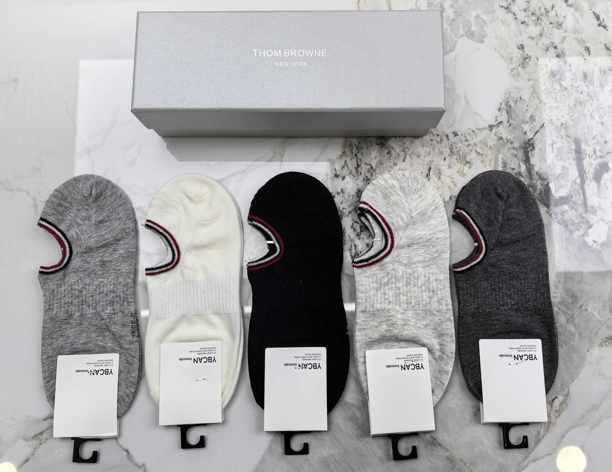 Gucci Black White Grey Fine Monogram Ankle Socks, image 6