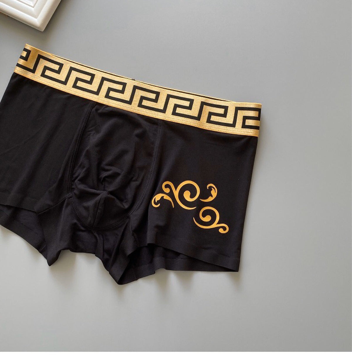 Versace Black Gold Key Decorative Curl Boxer Briefs, image 9