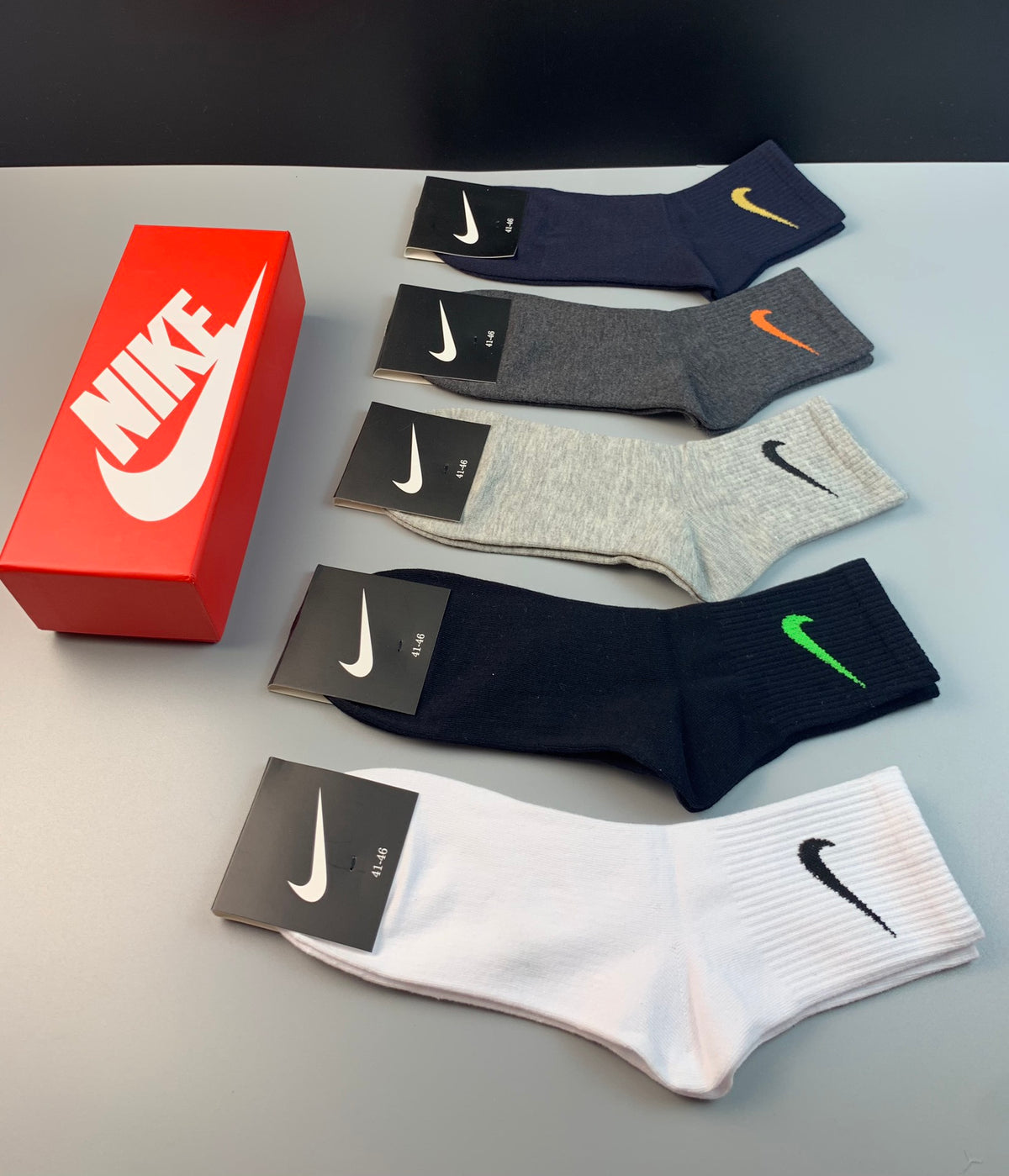 Nike Small Colour Swoosh Ribbed Socks, gallery image 6