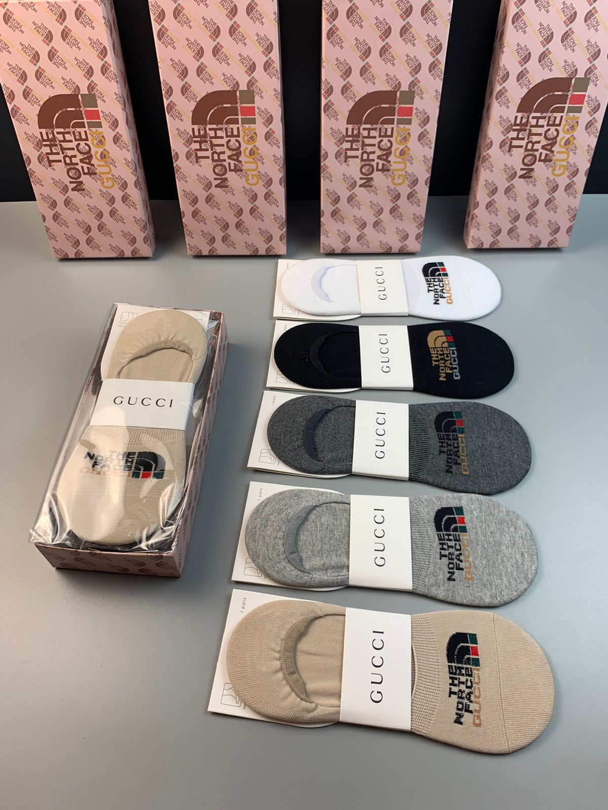 Gucci Neutral Packaged Low Cut No-Show Socks, image 9