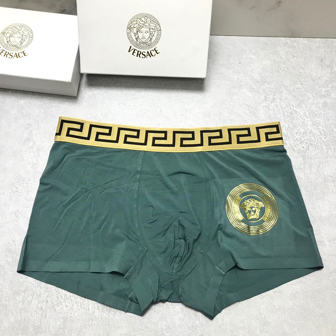 Versace Burgundy Grey Blue Gold Face Boxer Briefs, image 9