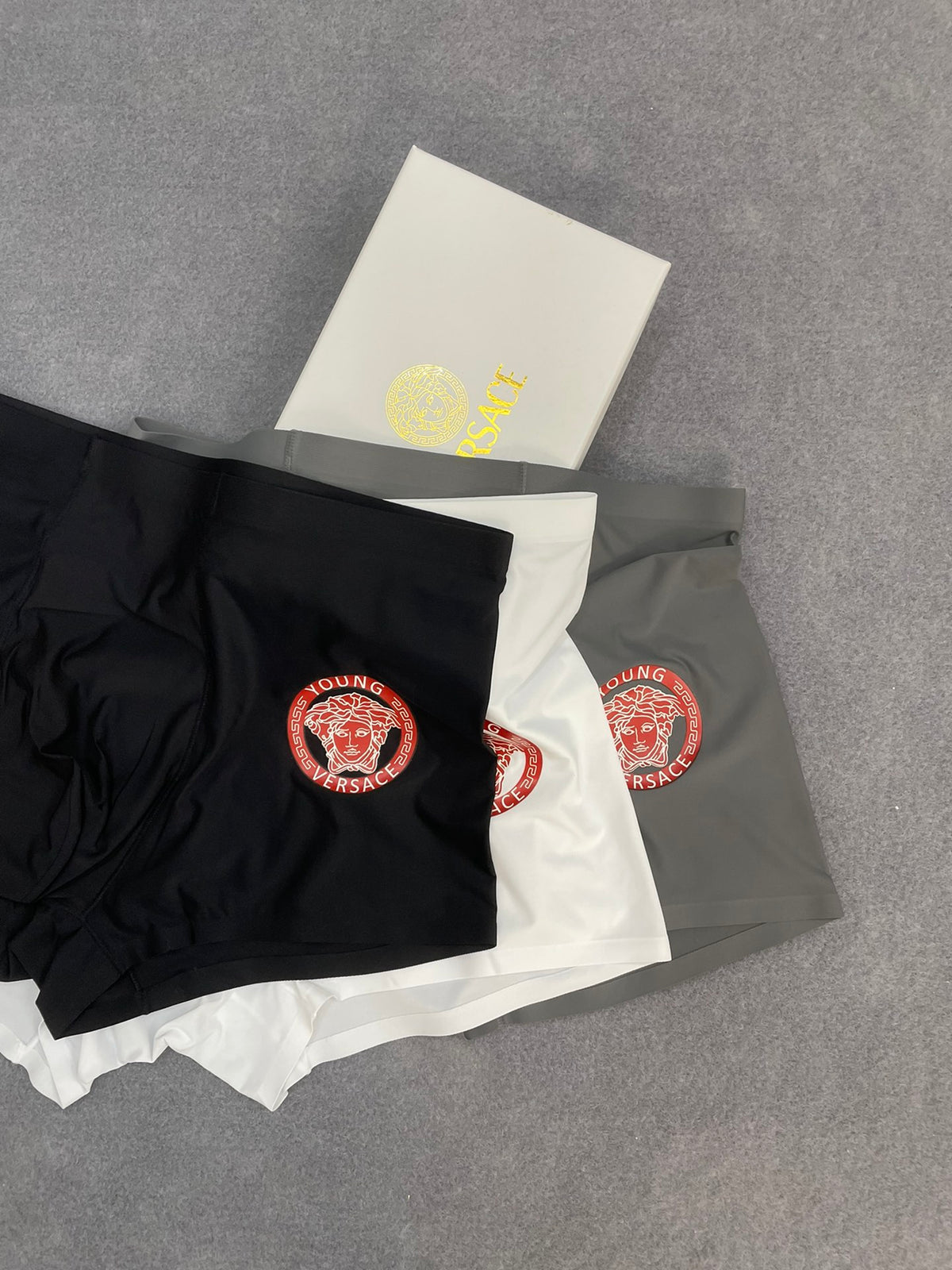 Versace Boxed Red White Black Face Motifs Boxer Briefs, image 9