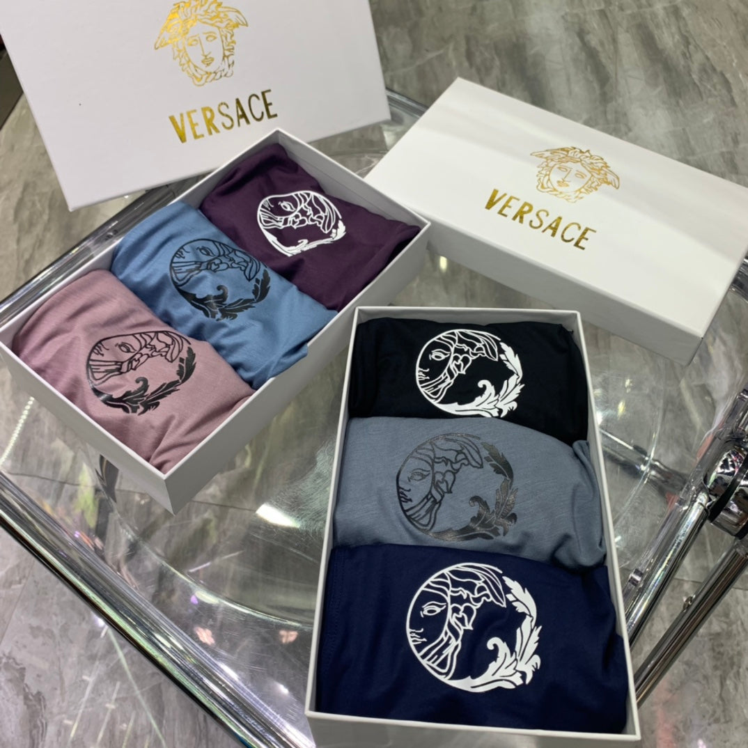 Versace Grey Small Round Dark Face Boxer Briefs, image 9
