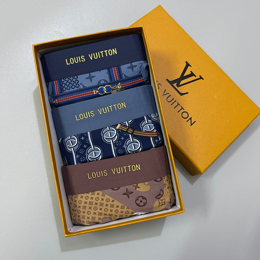 Louis Vuitton Brown Navy Dense Monogram Boxer Briefs, image 9
