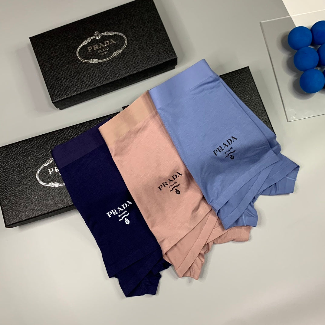 Prada Lavender Peach Navy Small Text Boxer Briefs, image 9