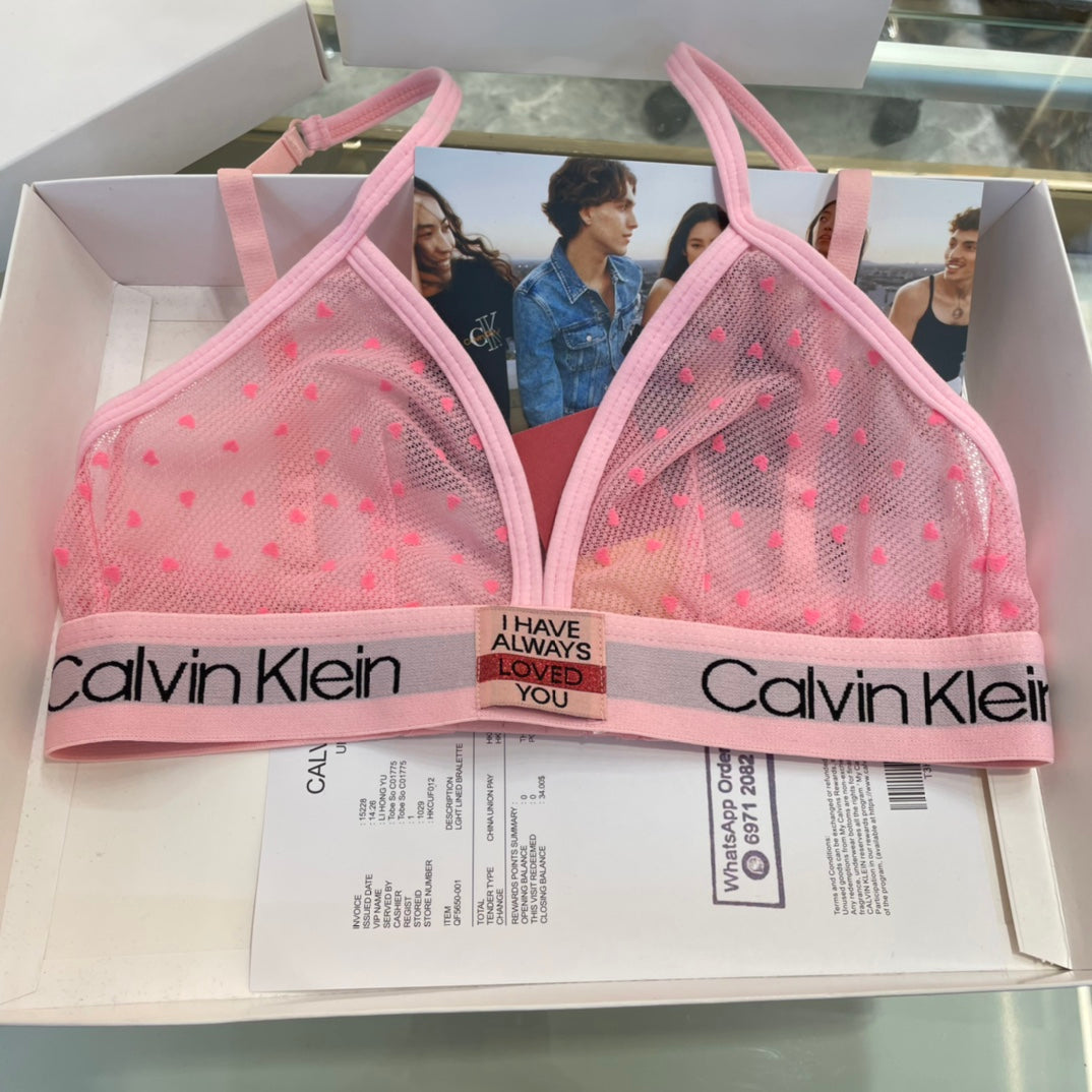 Calvin Klein Pink Triangle Brief Set Bralette and Brief Set, image 9