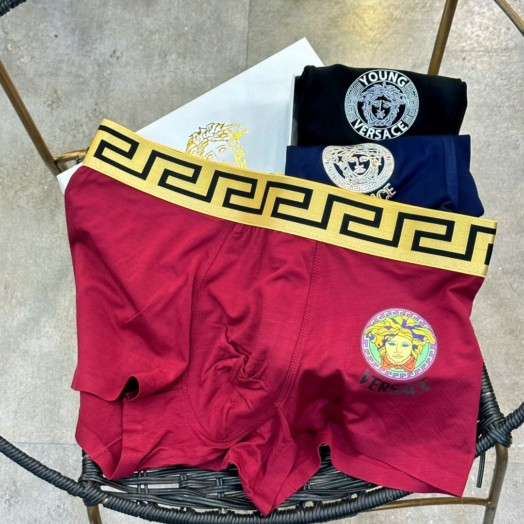 Versace Blue Red Green Broad Key Bands Boxer Briefs, image 9