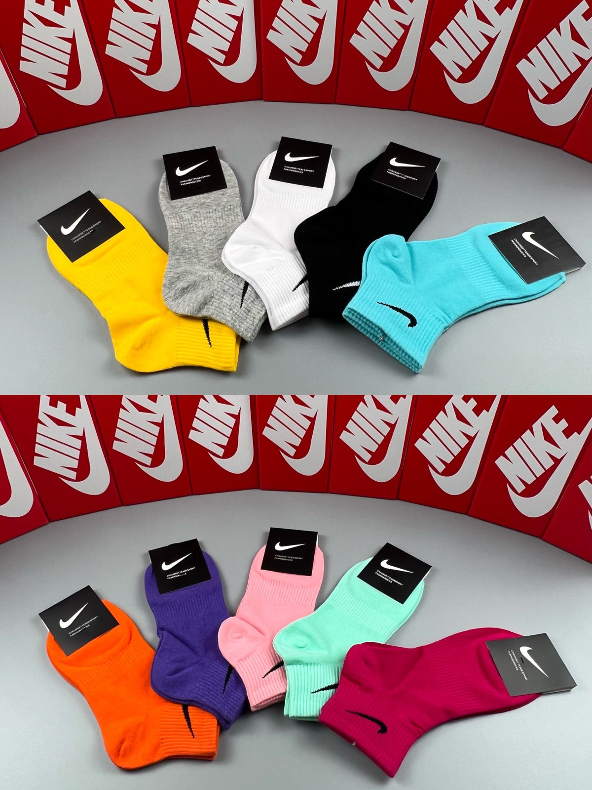 Nike Bright Colour-Mix Swoosh Socks, gallery image 9