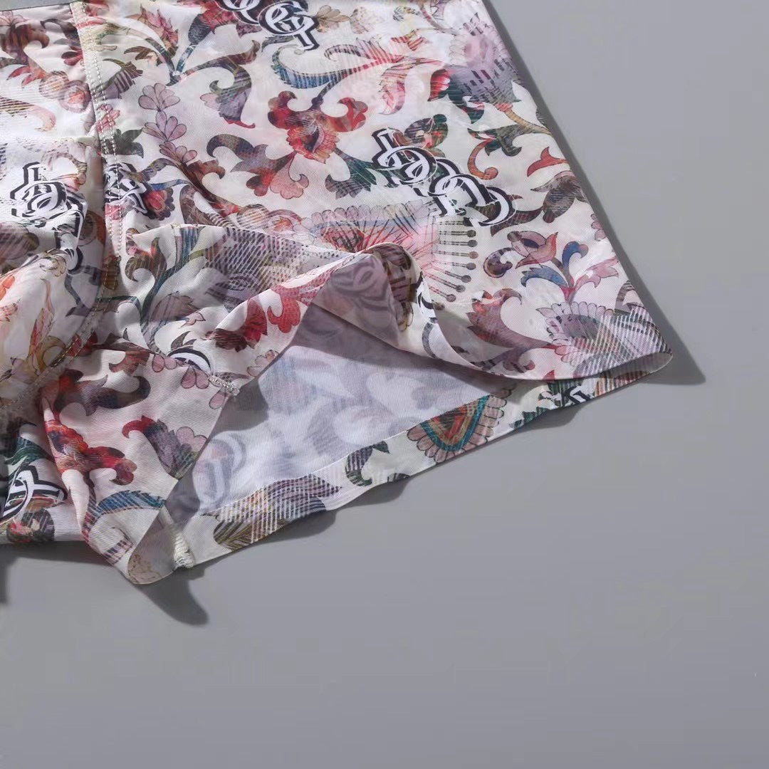 Gucci Blue Lilac Floral Print Boxer Briefs, image 9