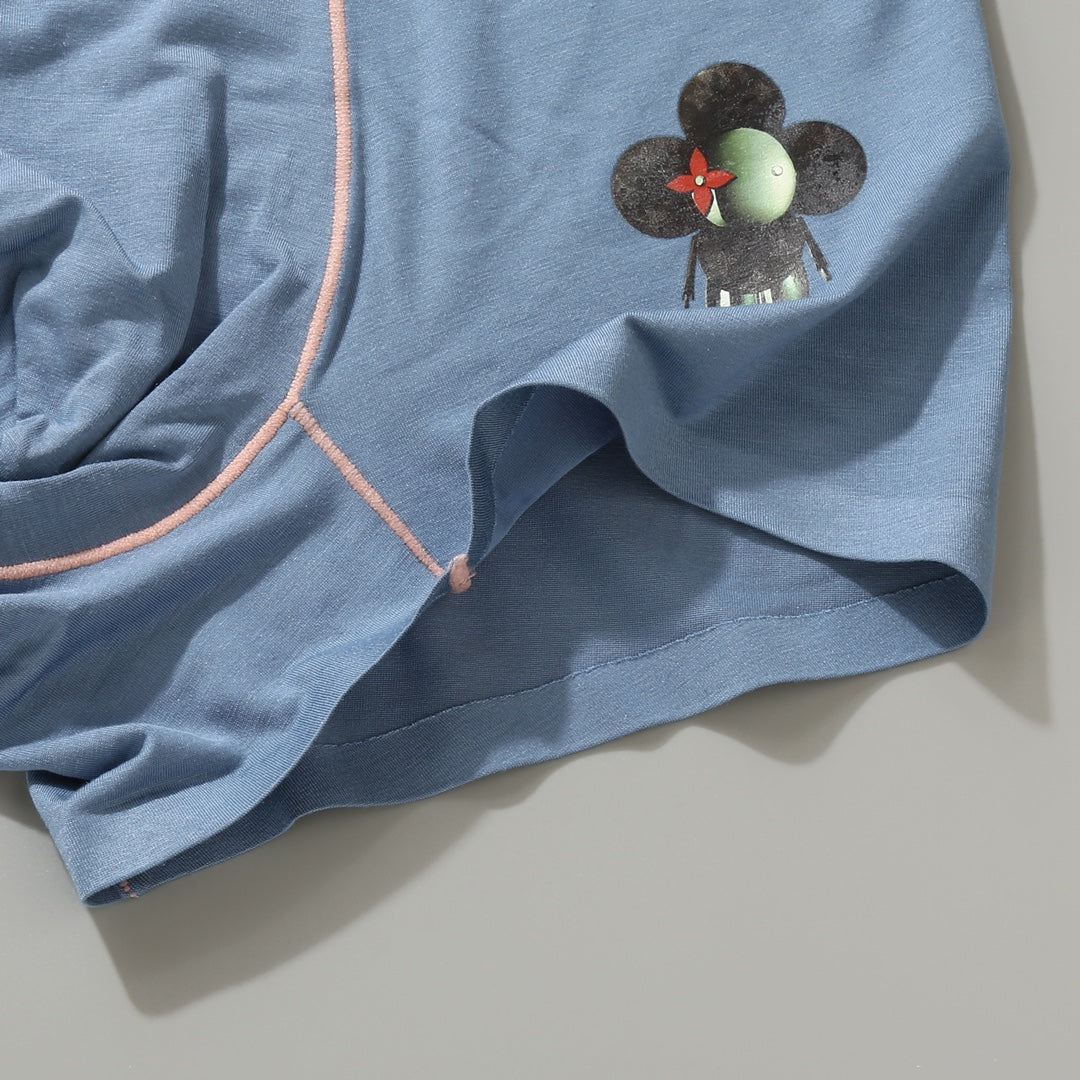 Louis Vuitton Blue Grey Pink Small Waist Patch Boxer Briefs, image 9