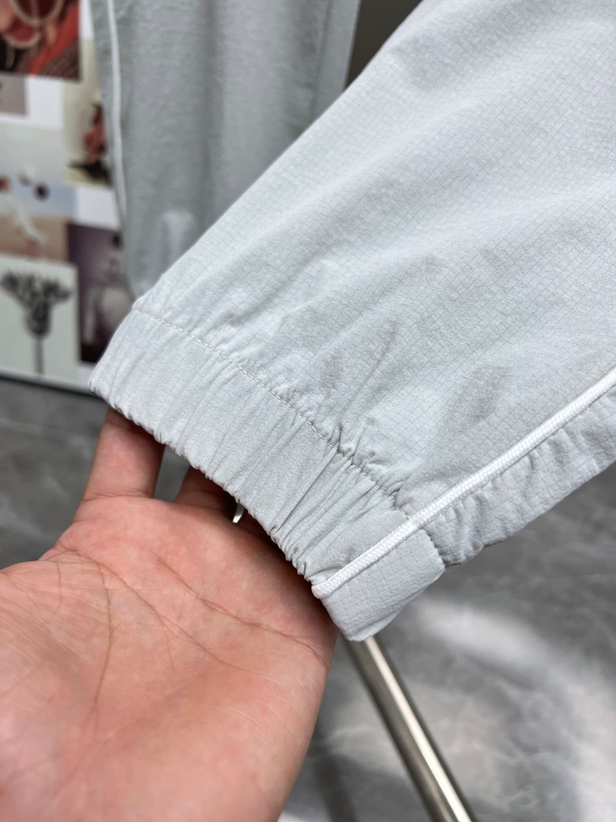 Valentino Full-Length Drawstring Trousers, Light Grey, product gallery image 9