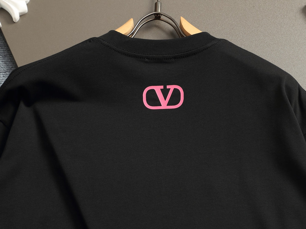 Valentino Letter Logo T-Shirt with Plain Crewneck, product gallery image 32