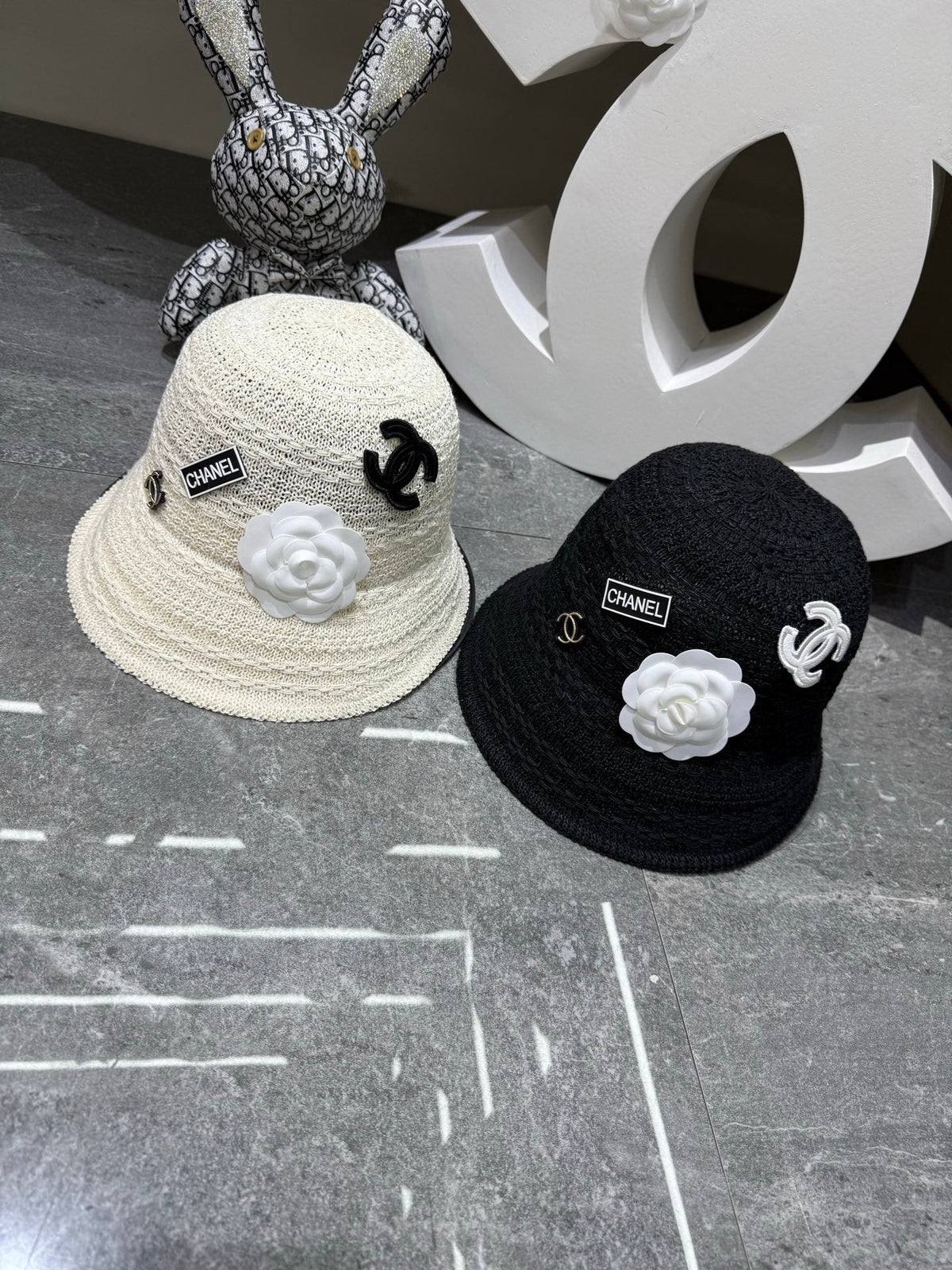 Chanel Woven Open Knit Hat - image 9