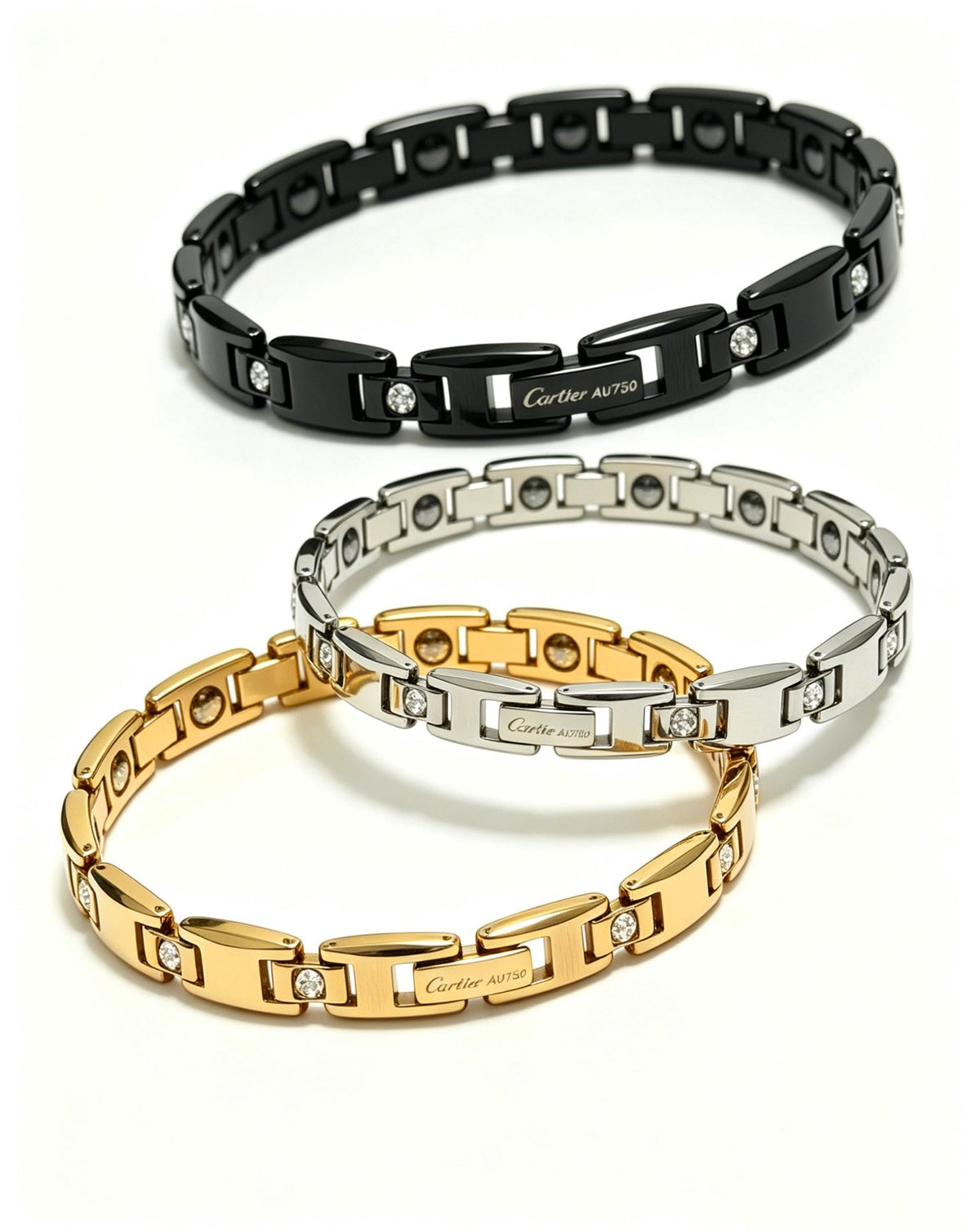 Martin Graham bracelet in polished metal-tone