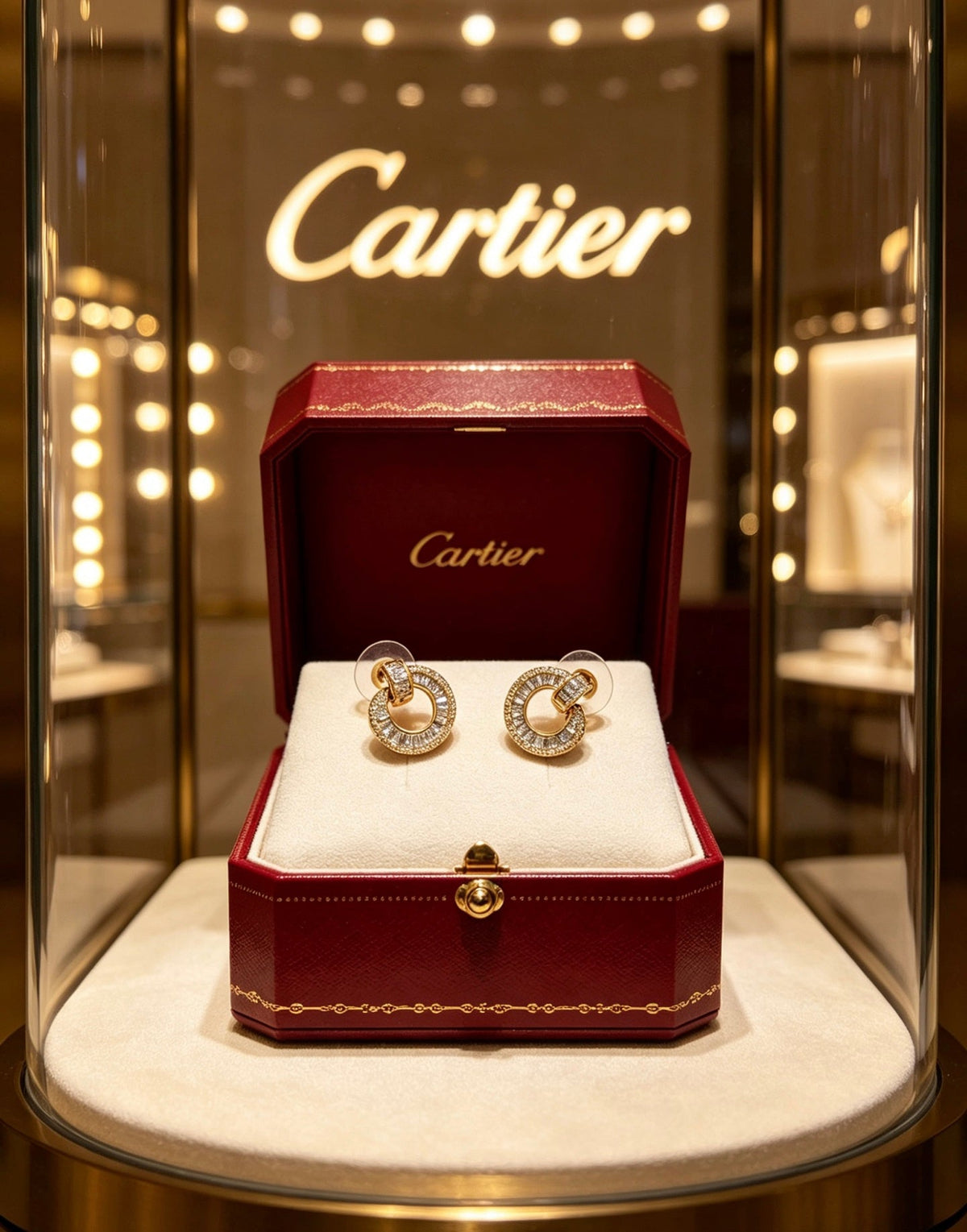 Martin Graham earrings in polished metal-tone