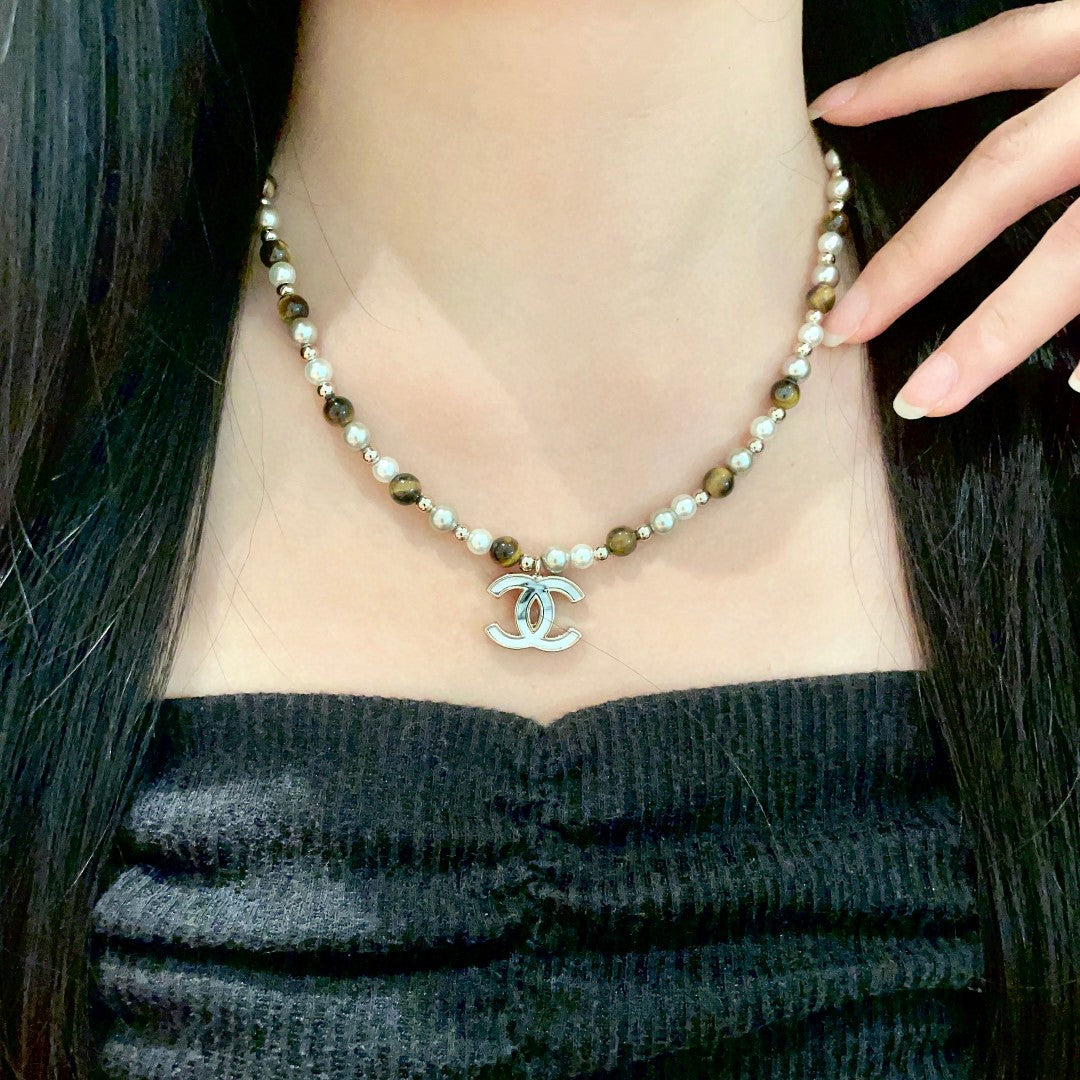 Martin Graham pendant necklace in polished metal-tone – main product view