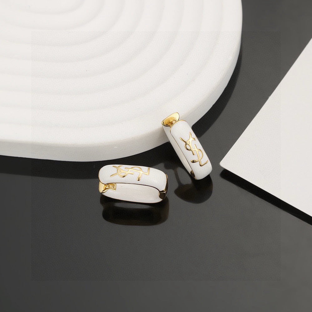 Martin Graham stud earrings in polished metal-tone – main product view