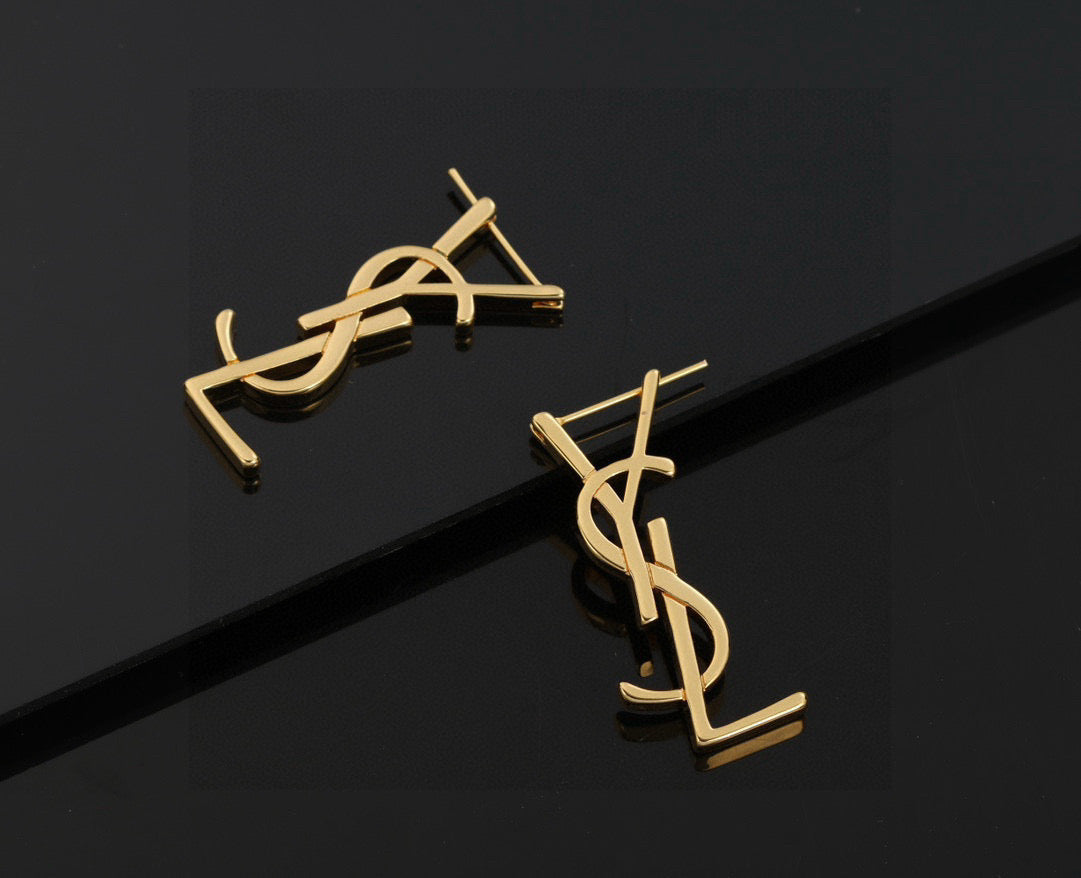 Martin Graham stud earrings in polished metal-tone – main product view