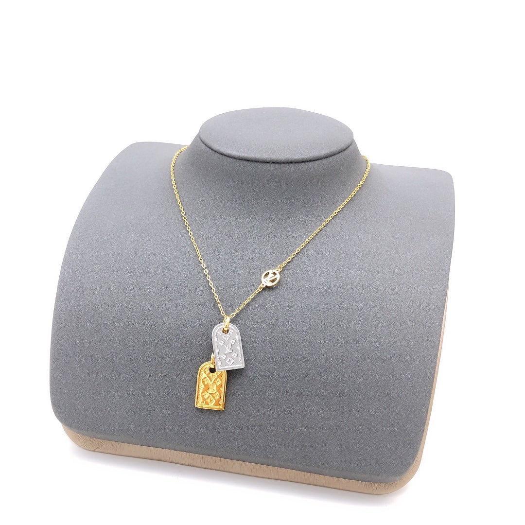 Martin Graham pendant necklace in polished metal-tone – main product view