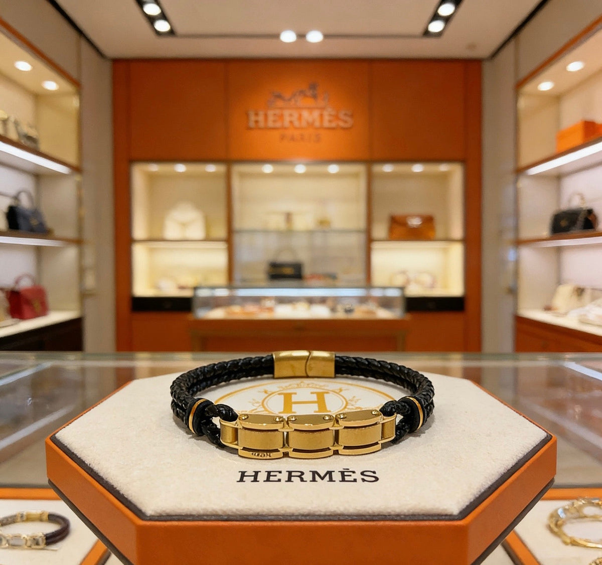 Martin Graham bangle in polished metal-tone – main product view
