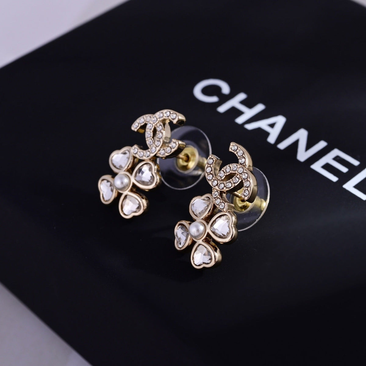 Martin Graham stud earrings in polished metal-tone – main product view