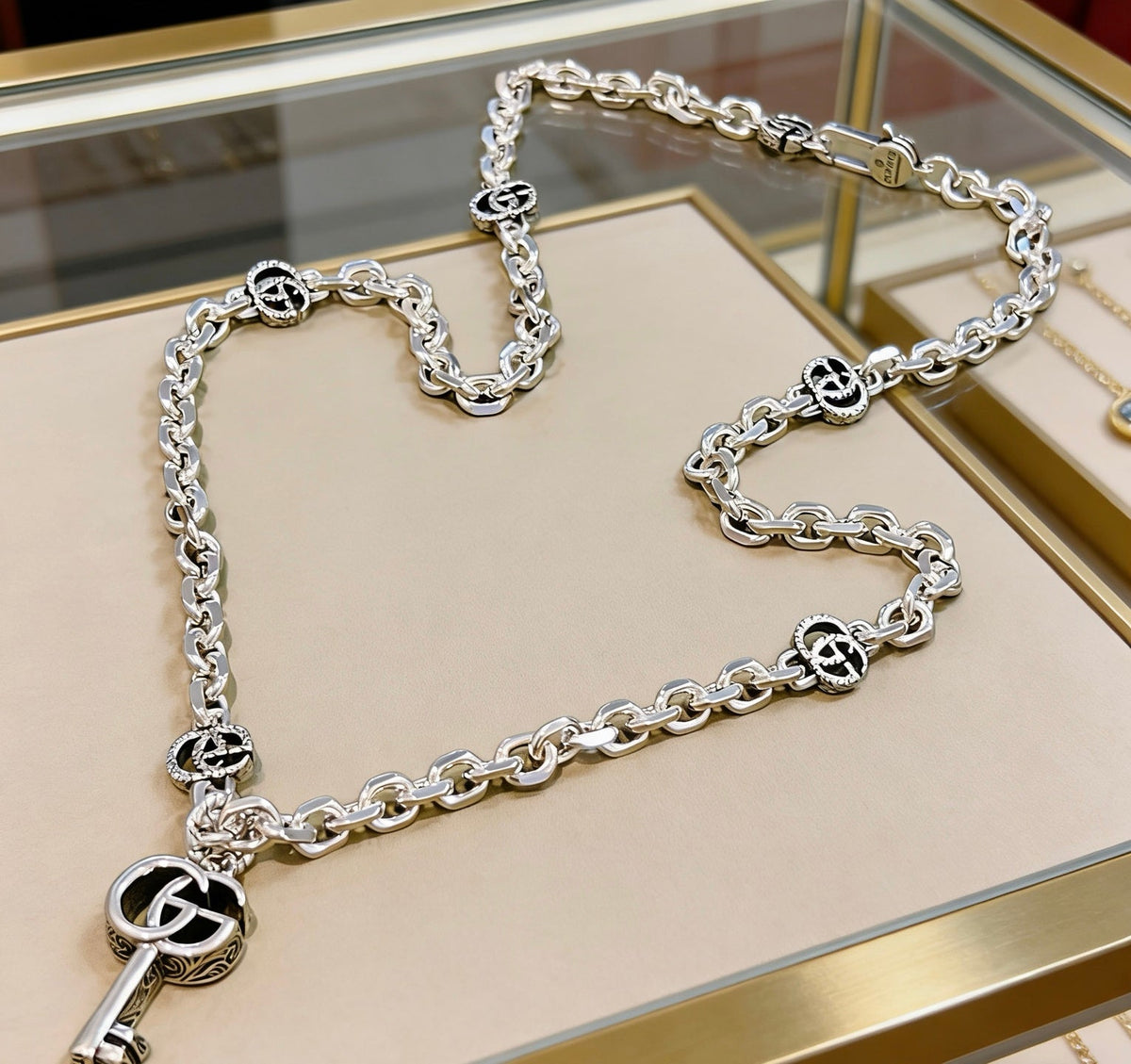 Martin Graham pendant necklace in polished metal-tone – main product view
