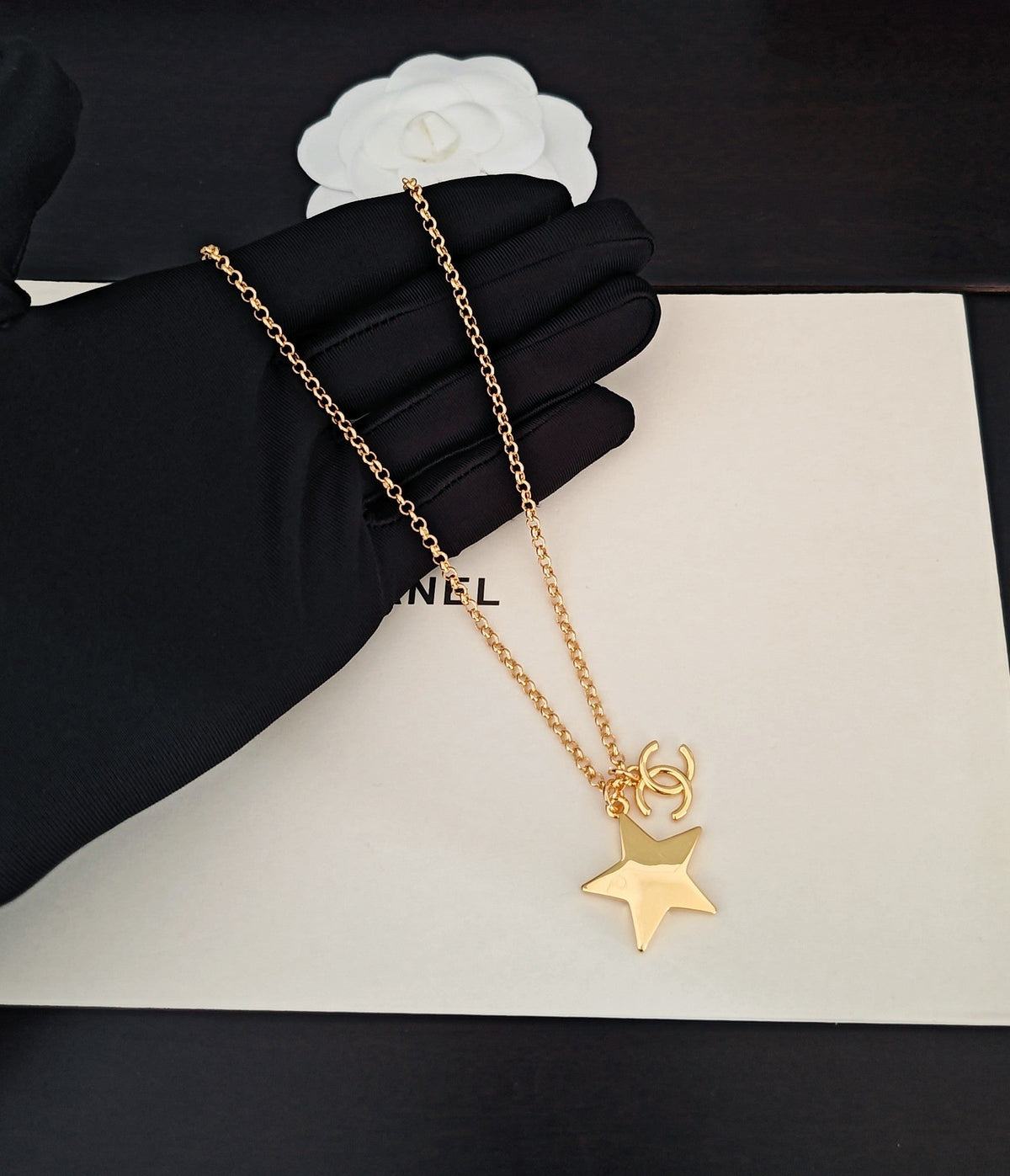 Martin Graham pendant necklace in polished metal-tone – main product view