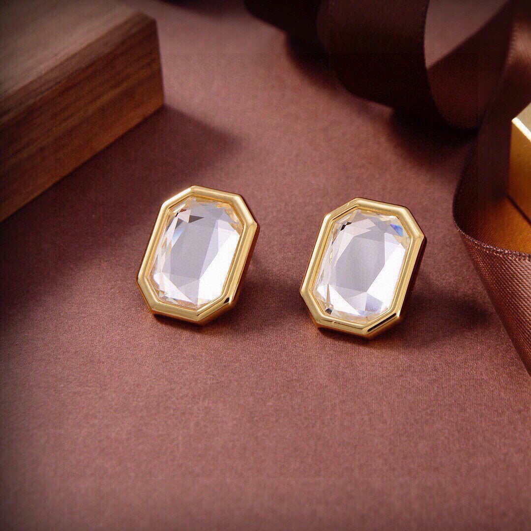 Martin Graham stud earrings in polished metal-tone – main product view