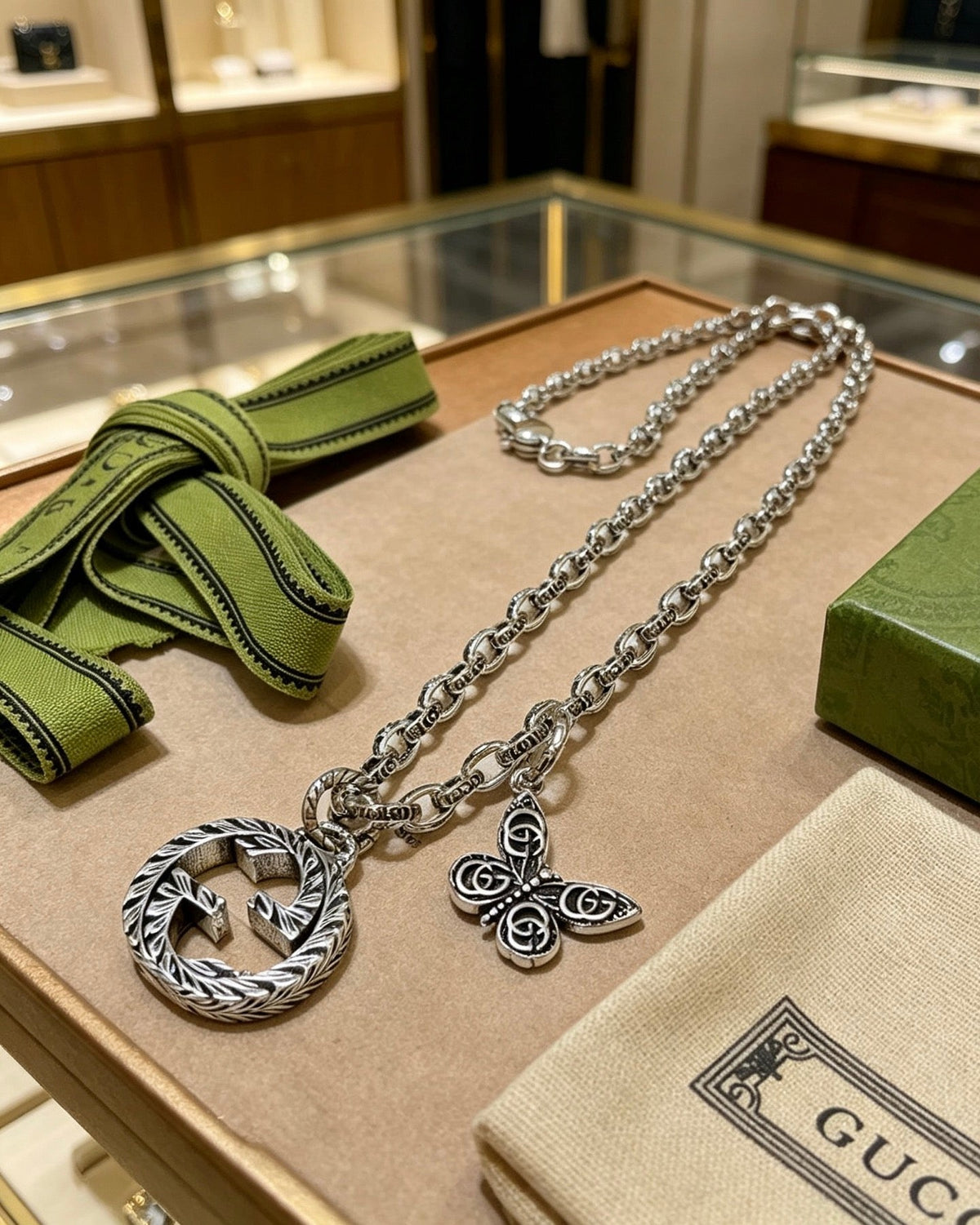 Martin Graham pendant necklace in polished metal-tone – main product view