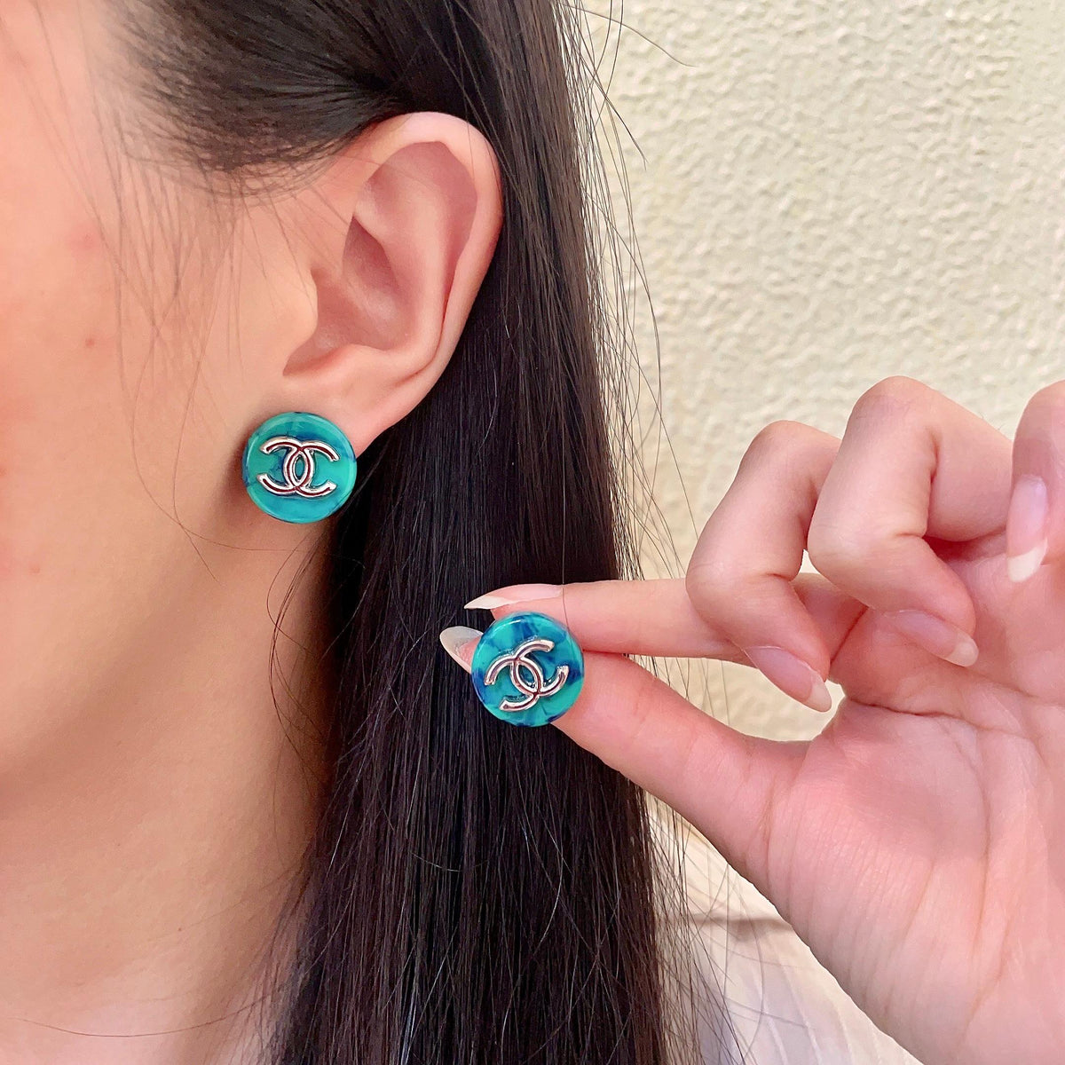 Martin Graham stud earrings in polished metal-tone – main product view