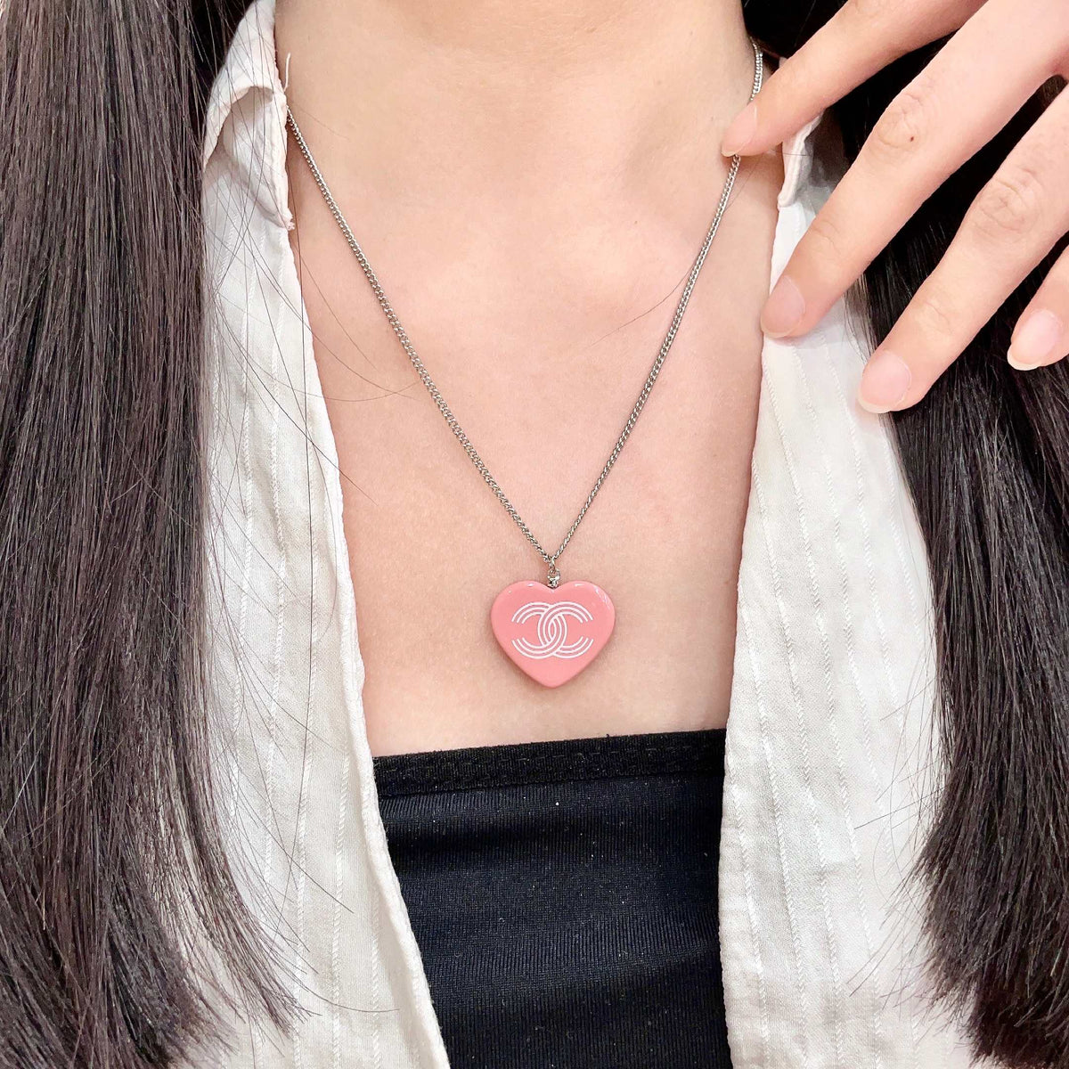 Martin Graham pendant necklace in polished metal-tone – main product view