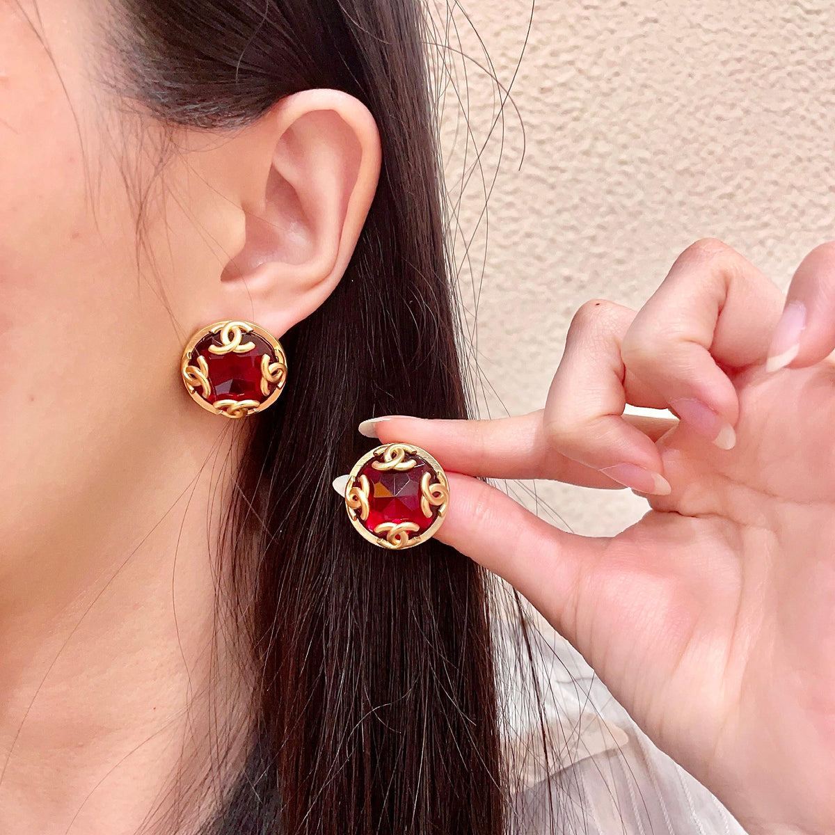 Martin Graham stud earrings in polished metal-tone – main product view
