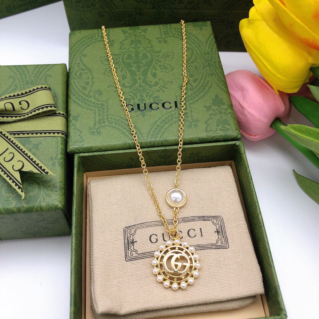 Martin Graham pendant necklace in polished metal-tone – main product view