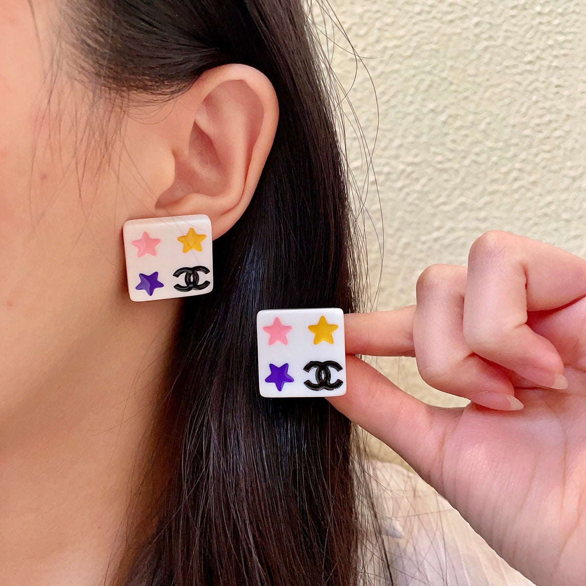 Martin Graham stud earrings in polished metal-tone – main product view
