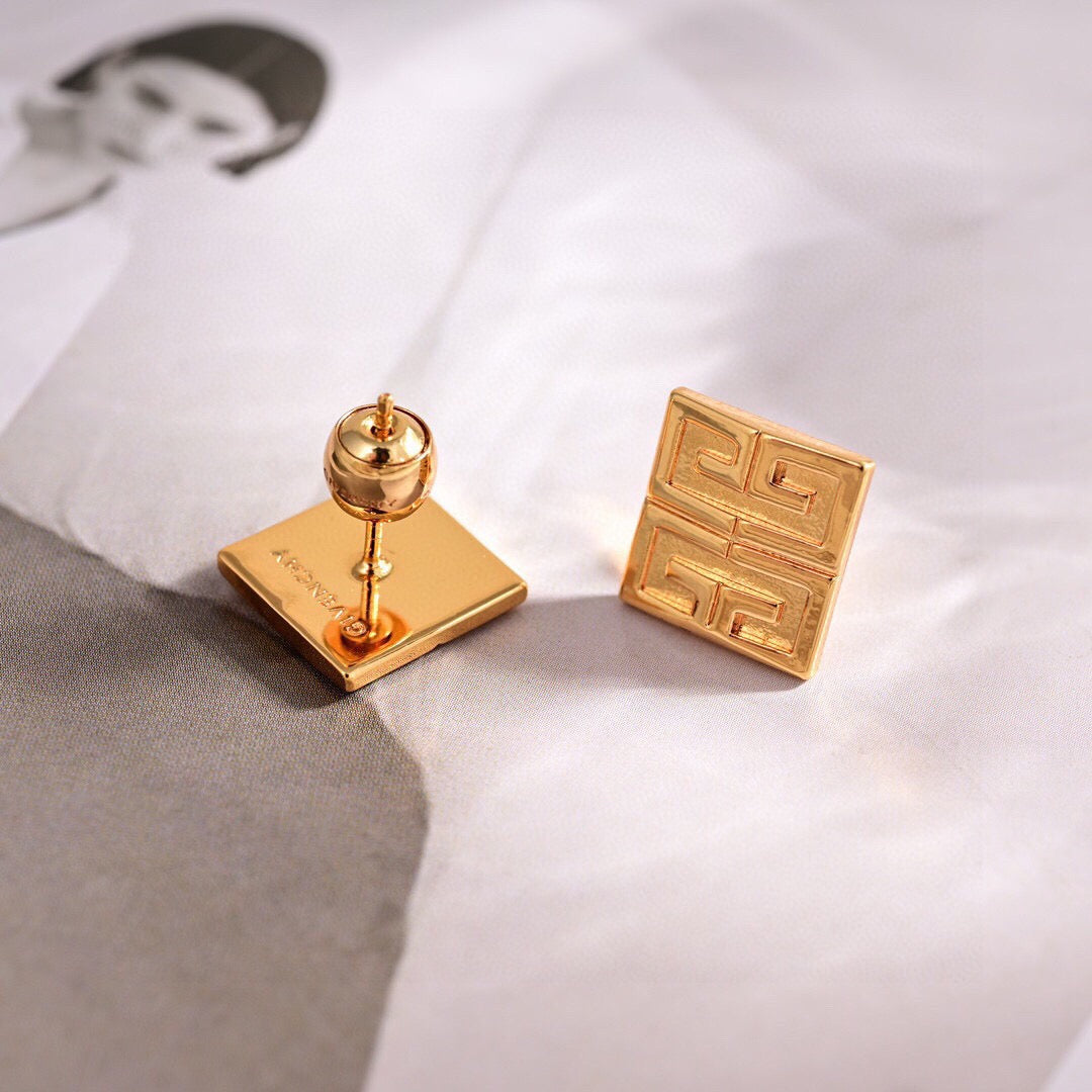 Martin Graham stud earrings in polished metal-tone – main product view