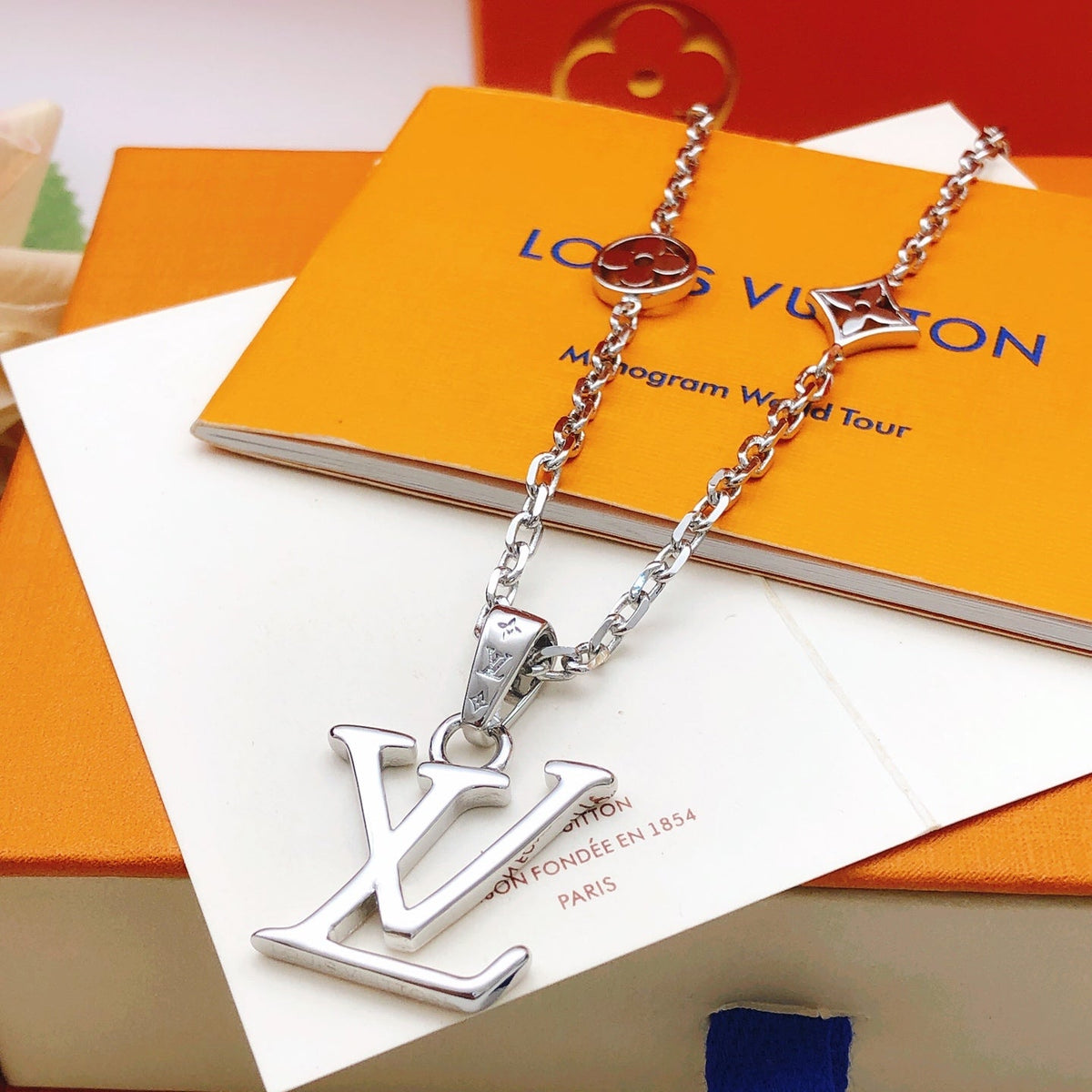 Martin Graham pendant necklace in polished metal-tone – main product view