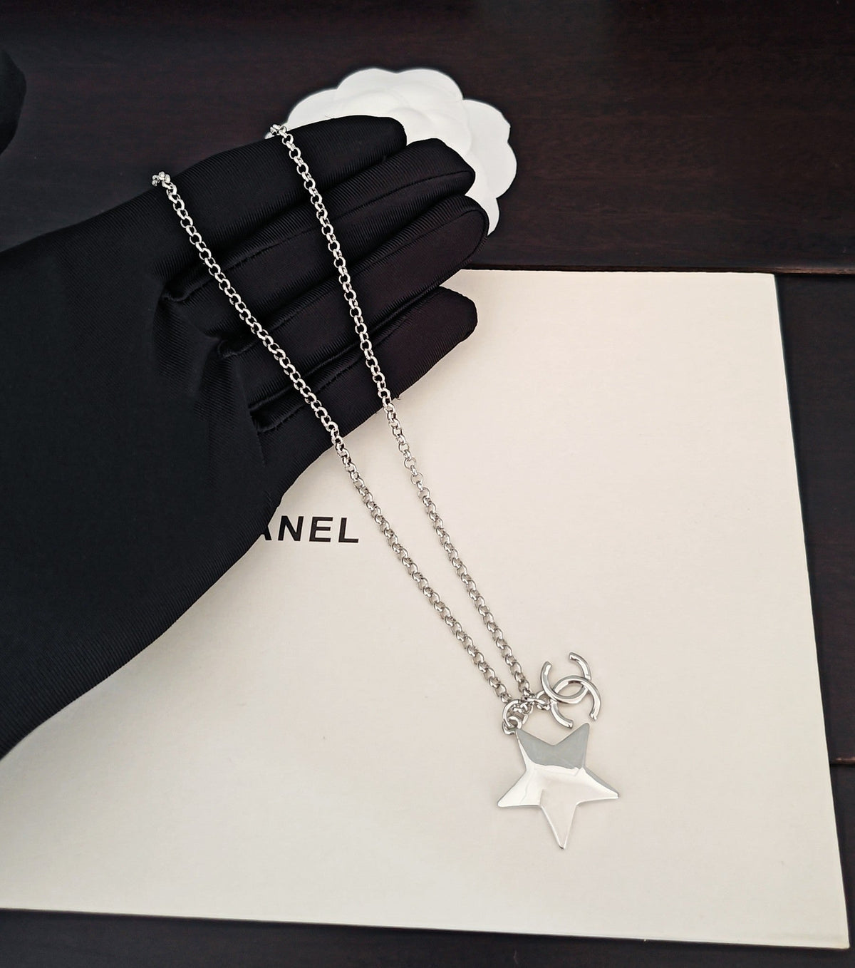 Martin Graham pendant necklace in polished metal-tone – main product view