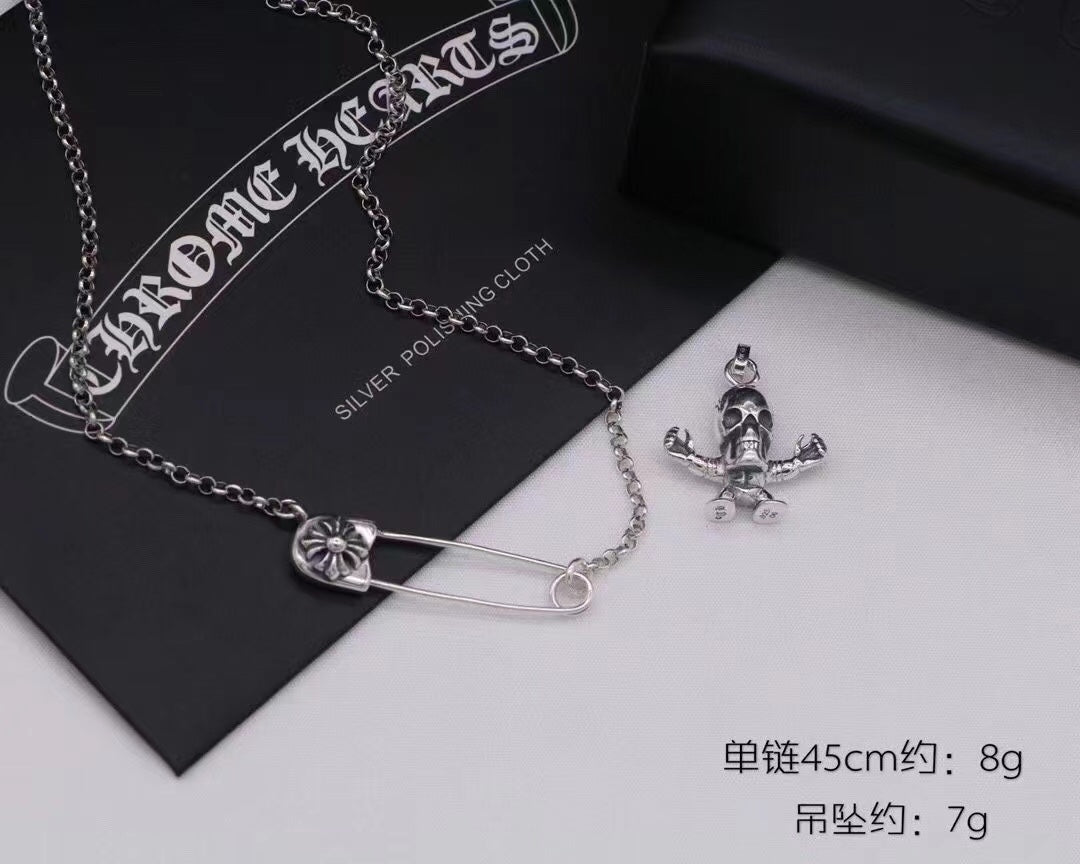 Martin Graham pendant necklace in polished metal-tone – main product view