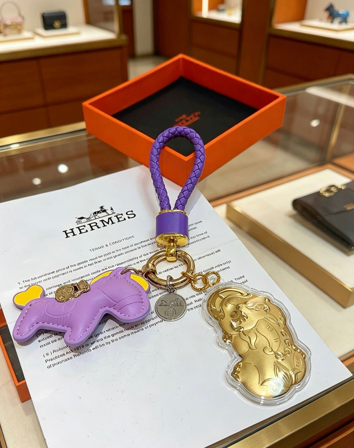 Martin Graham keychain in polished metal-tone – main product view