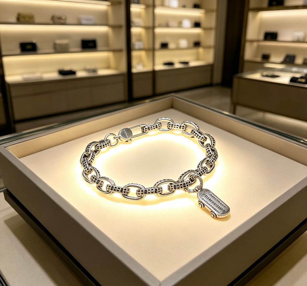 Martin Graham bracelet in polished metal-tone – main product view