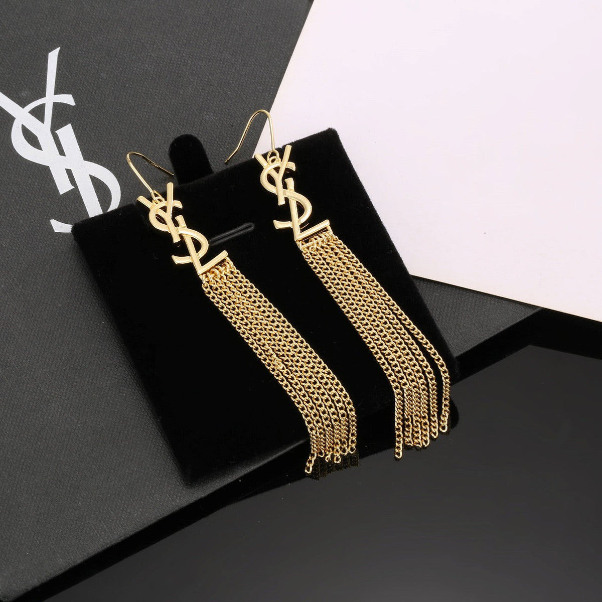 Martin Graham stud earrings in polished metal-tone – main product view