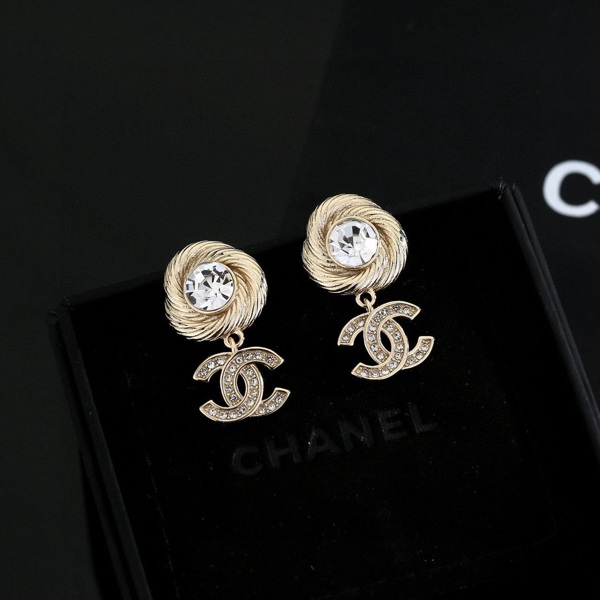 Martin Graham stud earrings in polished metal-tone – main product view