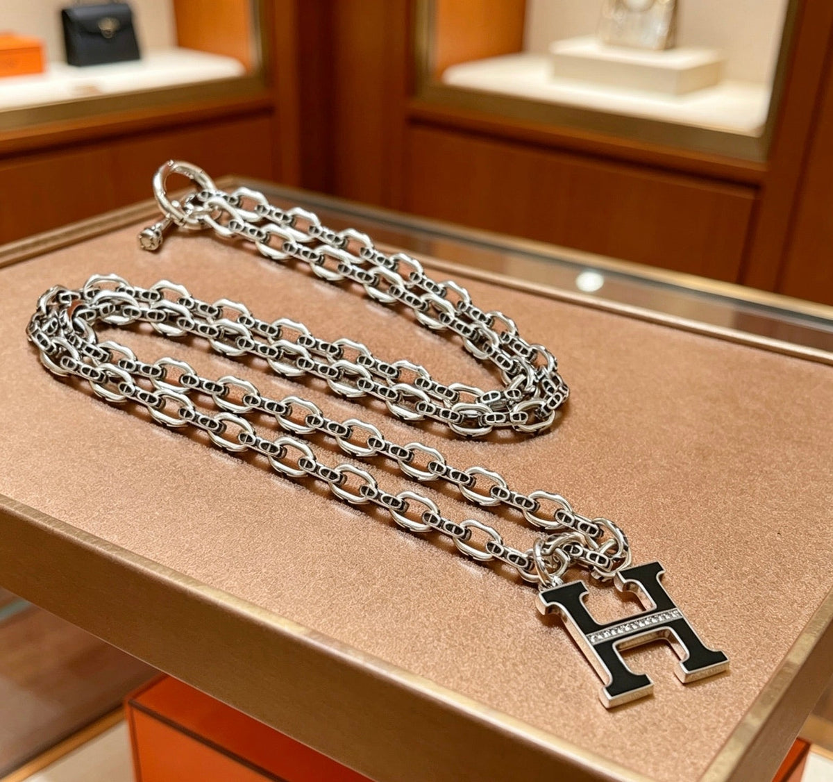Martin Graham pendant necklace in polished metal-tone – main product view