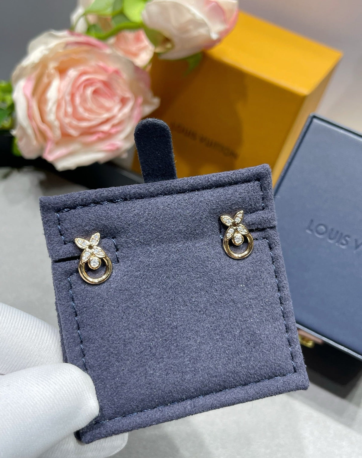 Martin Graham stud earrings in polished metal-tone – main product view